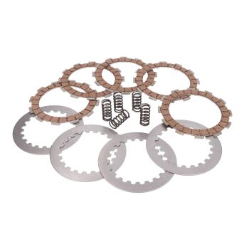 clutch plate / disc set reinforced +20% 5-friction plate type for Derbi EBE, EBS, D50B0