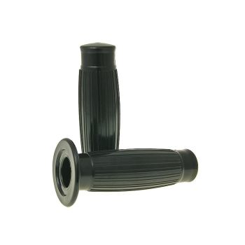 handlebar rubber grip set classic style black