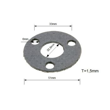 exhaust gasket (rear) for Derbi Senda, Aprilia RX/SX, Gilera RCR/SMT