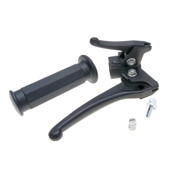 brake lever fitting left-hand w/ decompression lever and grip for Piaggio Boxer, Bravo, Ciao, SI -1988
