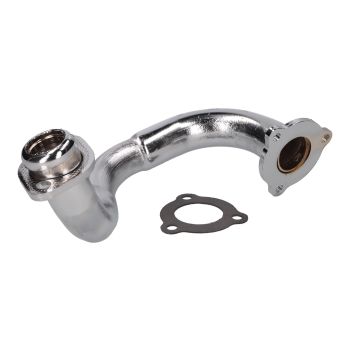 exhaust manifold chromed, unrestricted for Aprilia SX, RX, Derbi Senda, DRD, X-Treme, SM, Gilera RCR, SMT = 37320