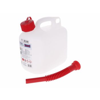 fuel can 5L translucent w/ flexible spout