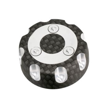 fuel tank cap aluminum carbon-look for Aprilia RX 50, SX 50, Derbi Senda R, Senda SM, Gilera SMT 50, RCR 50