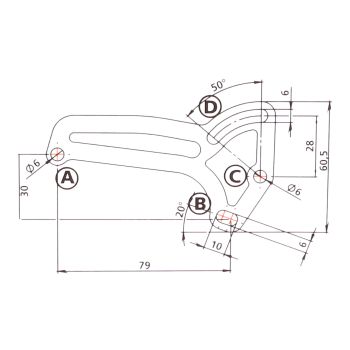 number plate holder lateral mounting aluminium black for Piaggio 2-stroke
