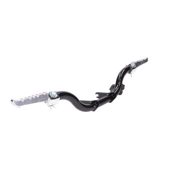 footrest rod black w/ side stand holder plate and folding pegs for Simson S50, S51, S70, S53, S83