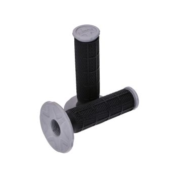 handlebar rubber grip set ProTaper Dual Density Half Waffle black grey