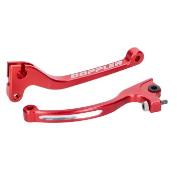 brake and clutch lever set Doppler CNC red for Rieju, Derbi, Sherco (w/ AJP brake)