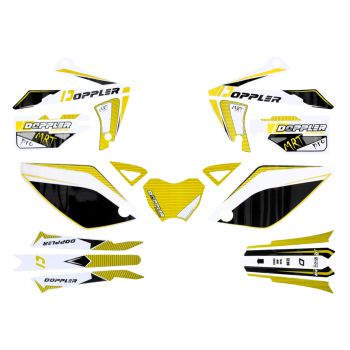decal set Doppler white-black-yellow for Rieju MRT