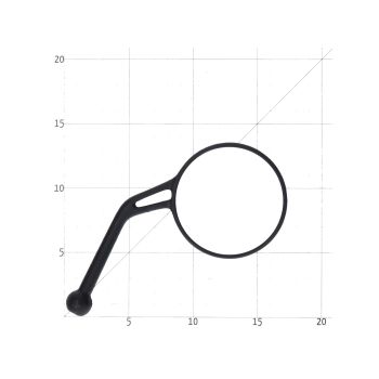 mirror Acerbis folding black right-hand universal