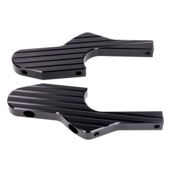 kaassõitja jalatoe adapterite komplekt alumiinium CNC matt must Vespa GT, GTS, GTV jaoks