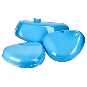 fuel tank with side cover blue for Simson S50, S51, S70