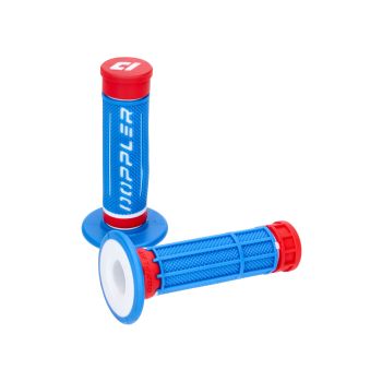 handlebar grips set Doppler Grip 3D blue / white / red