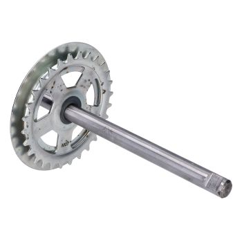 pedal crank axle with sprocket 28 teeth RMS for Piaggio Ciao, Ciao PX, SI moped