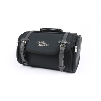 Roll bag (small) for carrier (alternative to topcase) -MOTO NOSTRA Classic ´PU´ 330x190x180mm- suitable for e.g. Vespa, Lambretta, GTS 125-300, GTV, LX/LXV, ET4, S50-150, Sprint, Primavera - 10 litres - black