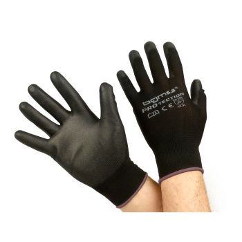 Work gloves - mechanics gloves - protective gloves -BGM PRO-tection- seamless knitted gloves, 100% nylon with polyurethan coating - size L (9)