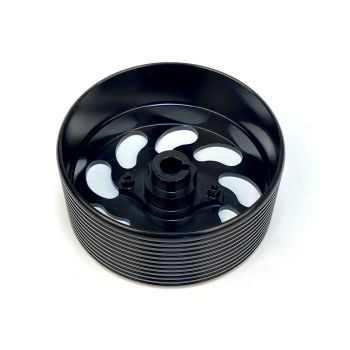 Clutch bell -BGM PRO- Piaggio Ciao, Bravo, Boxer, Si -one-piece with cooling fins , CNC Made in Germany ,models with variator