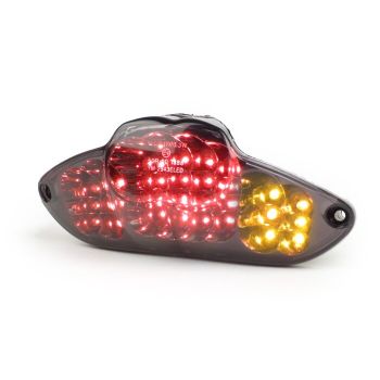 Tail light -BGM ORIGINAL smooth lens LED with indicator function- Gilera Runner (2006-), DNA - black