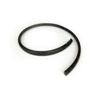 SSide panel rubber trim -BGM ORIGINAL- Vespa PX, Vespa T5 125cc - black / lhs