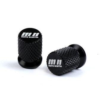 Valve caps -MOTO NOSTRA, CNC, shiny black-