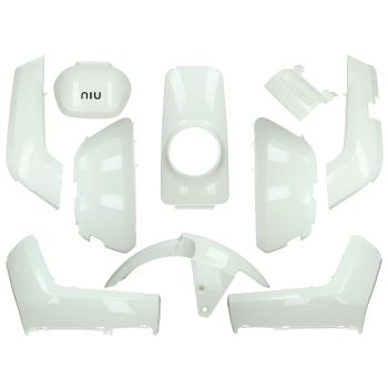 fairing kit 10-piece white glossy for NIU-N1, NQi-Sport