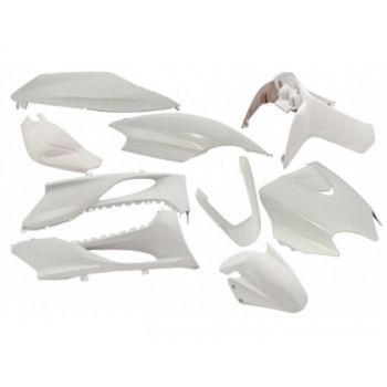 fairing kit EDGE 9-piece white metallic for MBK Mach G, Yamaha Jog R, Jog R