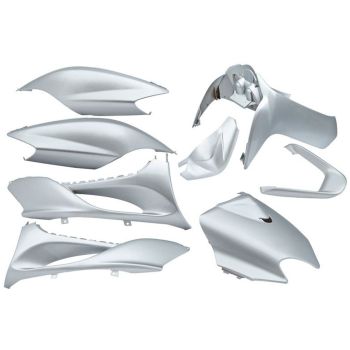 fairing kit EDGE 9-piece silver metallic for MBK Mach G, Yamaha Jog R, Jog RR 50cc 2T