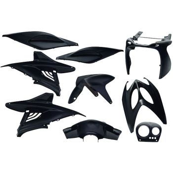fairing kit EDGE 9-piece black metallic for Yamaha Aerox, MBK Nitro