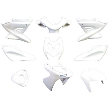 fairing kit EDGE 9-piece white matt for Yamaha Aerox, MBK Nitro