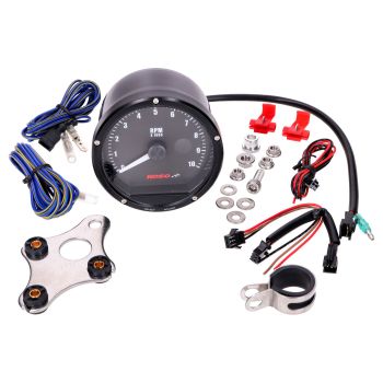 tachometer Koso Analog black 10000rpm Ø=85mm