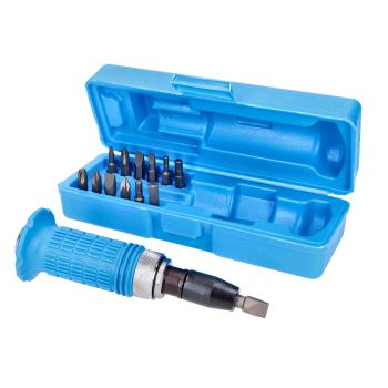 impact screwdriver set soft grip Silverline 14-piece left and right