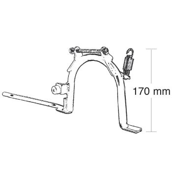 main stand Buzzetti for Piaggio Zip II, Vespa ET4, LX, LXV, S 50-125-150