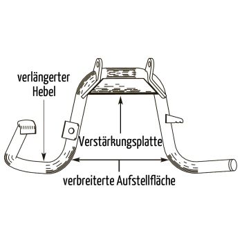 main stand Buzzetti for Vespa GTS, GTV 250, 300