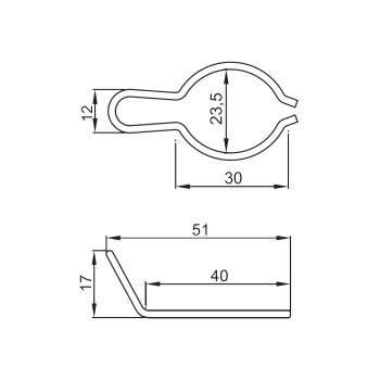 kickstart pinion clip / kickstart gear spring clip for Piaggio, Vespa, Gilera, Aprilia