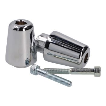 handlebar vibration dampers / bar ends chromed for Vespa Primavera, Sprint, 50, 125, 150