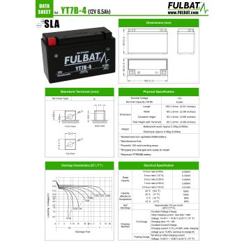 battery Fulbat FT7B-4 SLA
