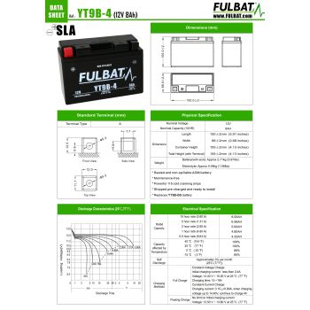 battery Fulbat FT9B-4 SLA