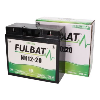 battery Fulbat NH12-20, NH12-18, 51913 GEL for ride-on mower, mowing machine