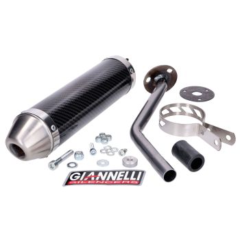 Rear silencer Giannelli carbon for Rieju MRX, SMX, RRX 50 02/03