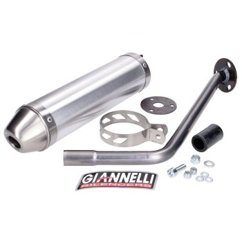 Rear silencer Giannelli aluminum for Peugeot XP6 SM 50 Bj.2006-2007, Motorhispania Furia Max 50