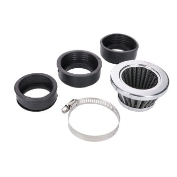 air filter Power Shorty 44-54mm carburetor connection chrome