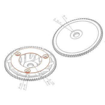 half pulley for Piaggio 125-150cc (Leader)