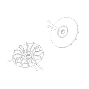 half pulley for Kymco Dink, Grand Dink, Yager 125, 150