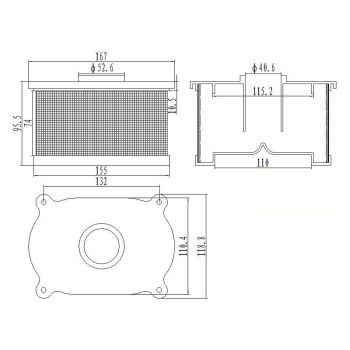 air filter replacement for Hyosung GT 125, 250, 650, Aquila 650