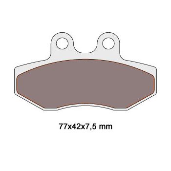 brake pads organic for Italjet Millenium, Rieju RS2 50, Keeway TX = NK430.25
