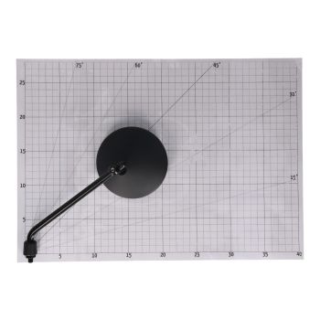 mirror set round aluminum black M8 220mm