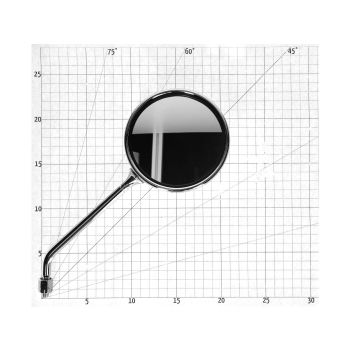 mirror left M8 chromed for Vespa LX 50 2-, 4-stroke, Liberty 50-200 4-stroke