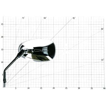 mirror set M8 thread chromed oval shape