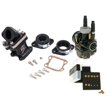 intake system kit Naraku Big Valve V.2 w/ 21mm carburetor for Honda Dio, Peugeot Speedfight, Kymco DJ, upright