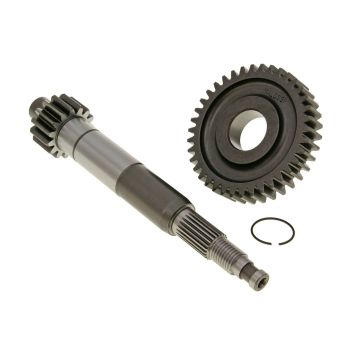 primary transmission gear kit Malossi HTQ 15/38 17.7mm countershaft diameter for Aprilia SR, Derbi GP, Gilera, Piaggio, Vespa