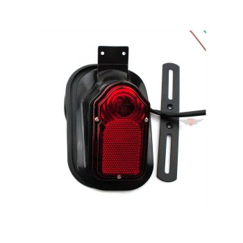 Tombstone black tail light for Harley chopper motorcycle